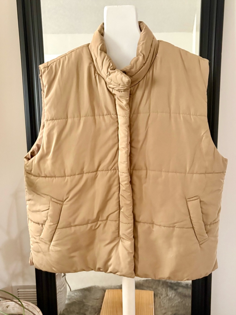 WISHLIST Tan Puffer Vest